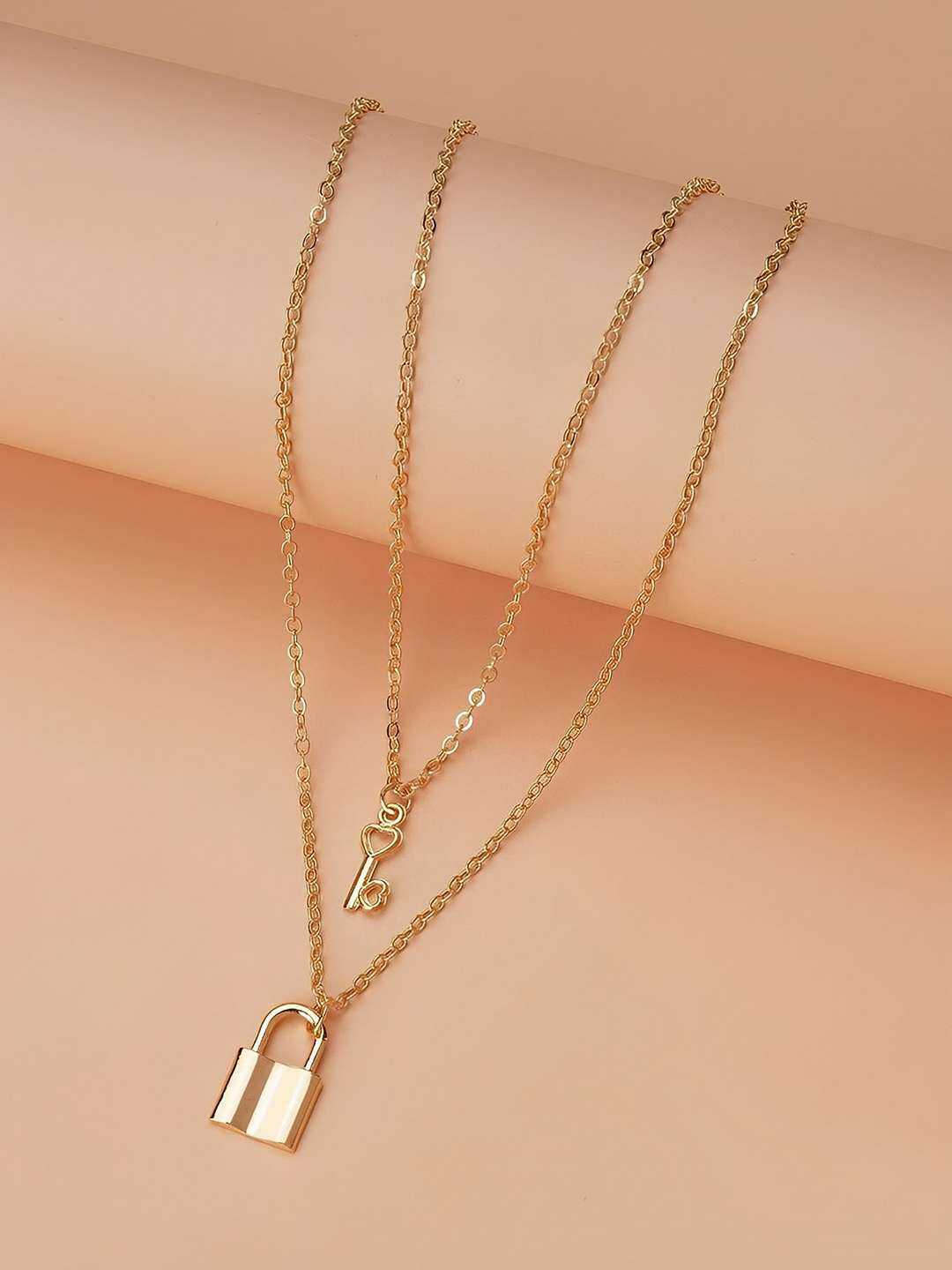 Pinapes Set Of 2 Gold-Plated Couples Necklace