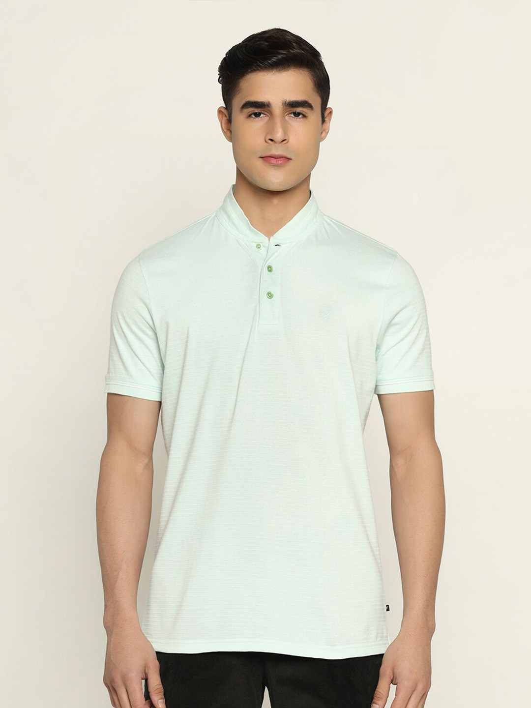 Blackberrys Men Henley Neck Slim Fit Cotton T-shirt