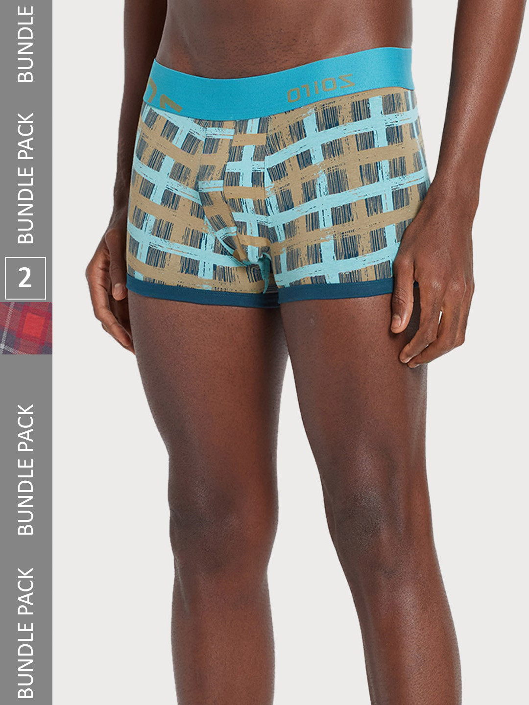 Zoiro Men Pack Of 2 Checked Cotton Trunk ZOIROTRENDS