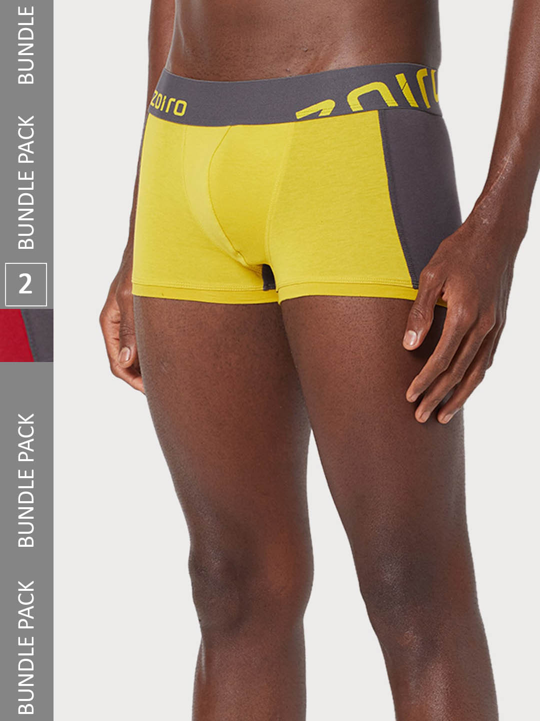 Zoiro Men Pack Of 2 Colourblocked Cotton Trunks