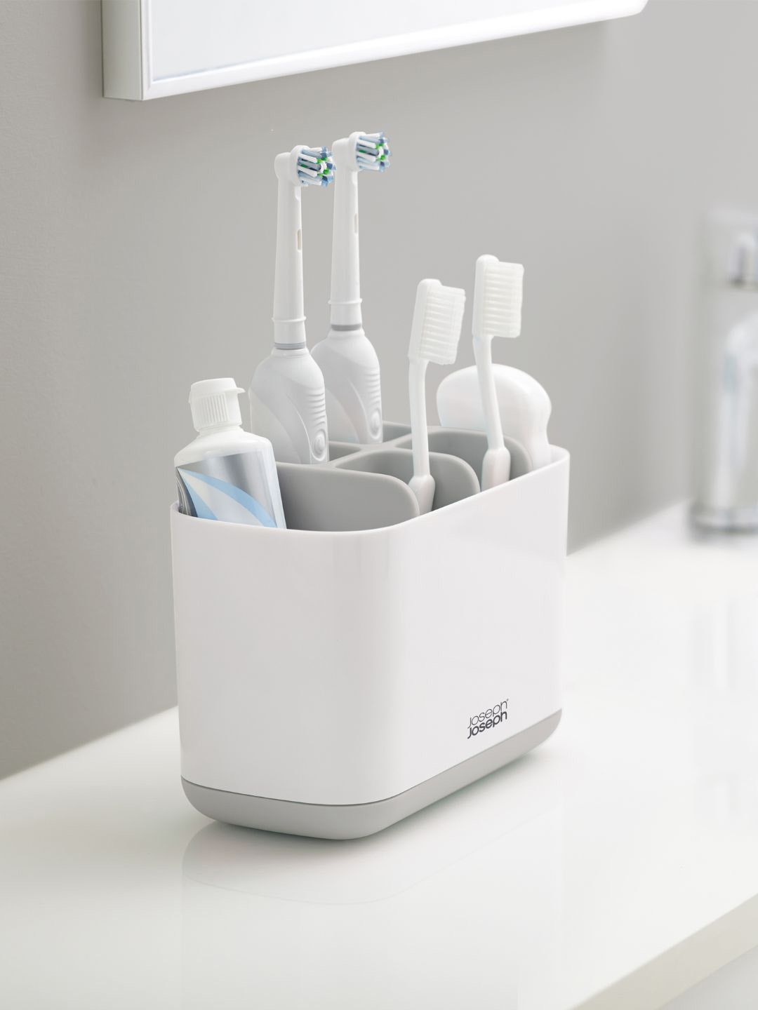 Joseph Joseph EasyStore Grey Large Toothbrush Holder