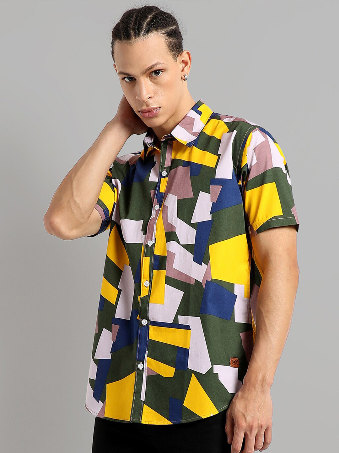 Campus Sutra Men Classic Printed Casual Cotton Shirt