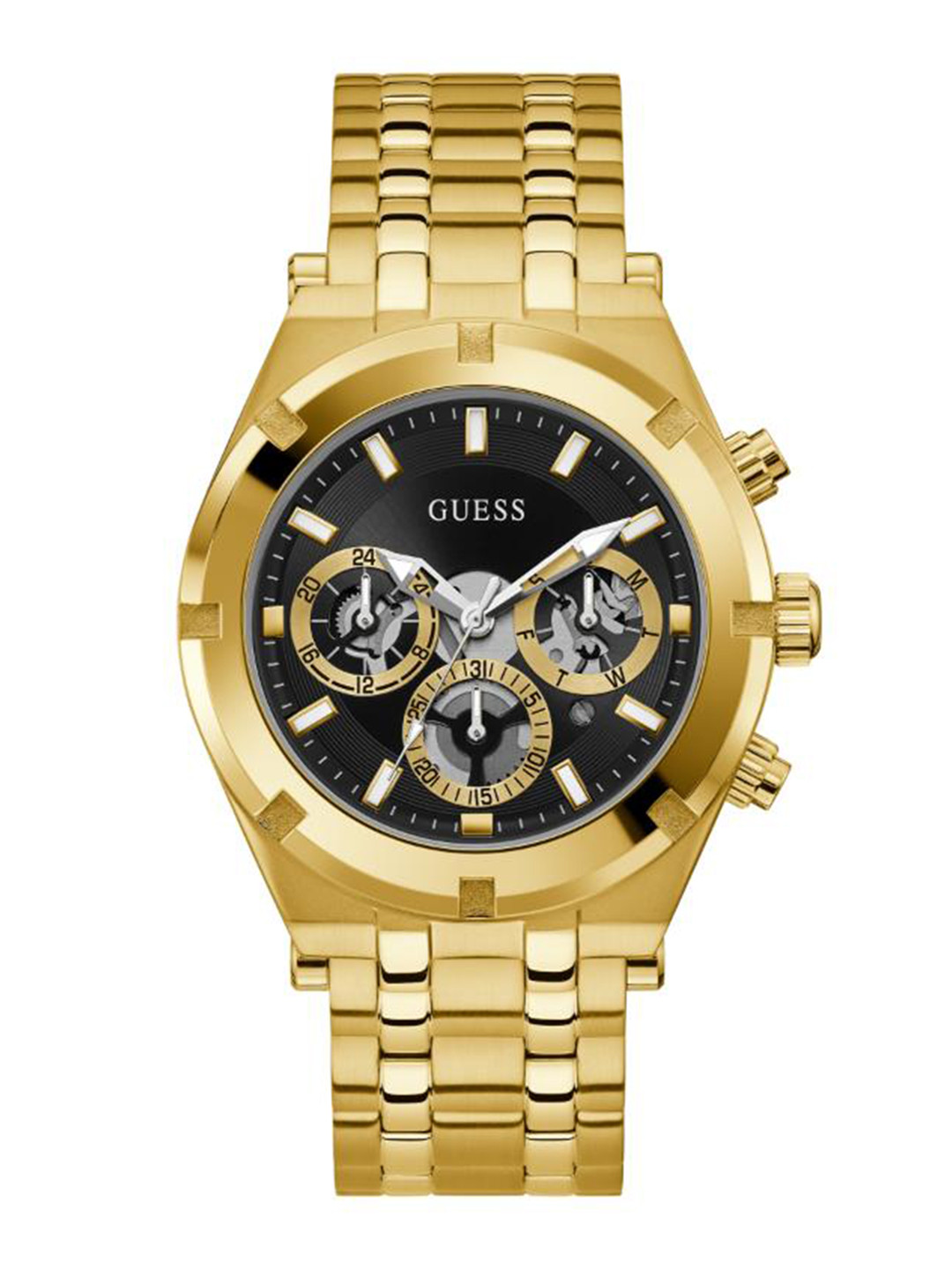 GUESS Men Gold-Plated Analogue Watch GW0260G2