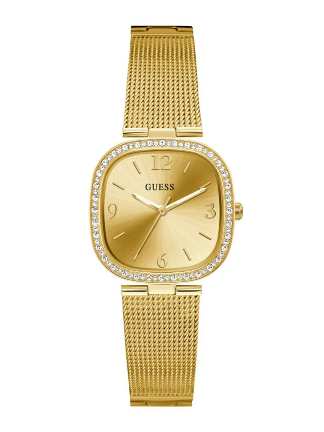 GUESS Women Embellished Dial & Stainless Steel Analogue Watch- GW0354L2