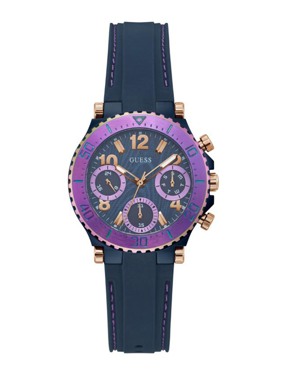 GUESS Women Embellished Dial & Straps Analogue Watch- GW0466L2