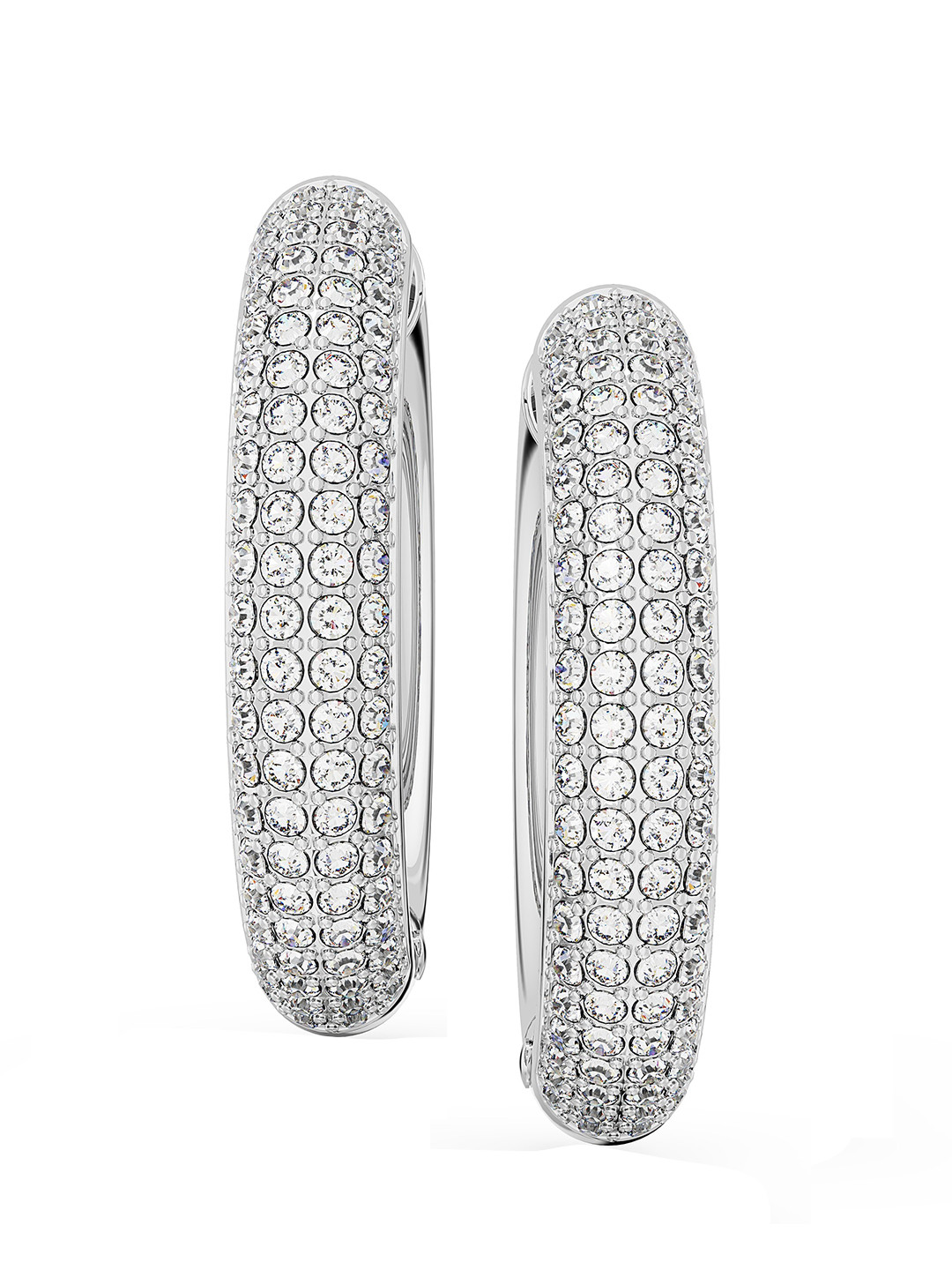 SWAROVSKI Rhodium Plated Dextera :PE Hoop CRE/RHS Earrings