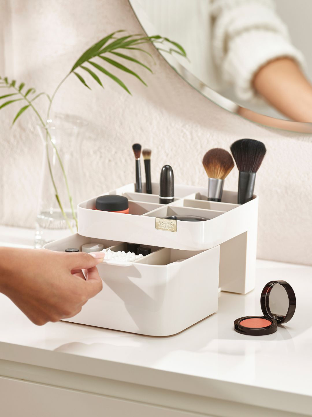 Joseph Joseph Viva White Cosmetic Organiser with Drawer