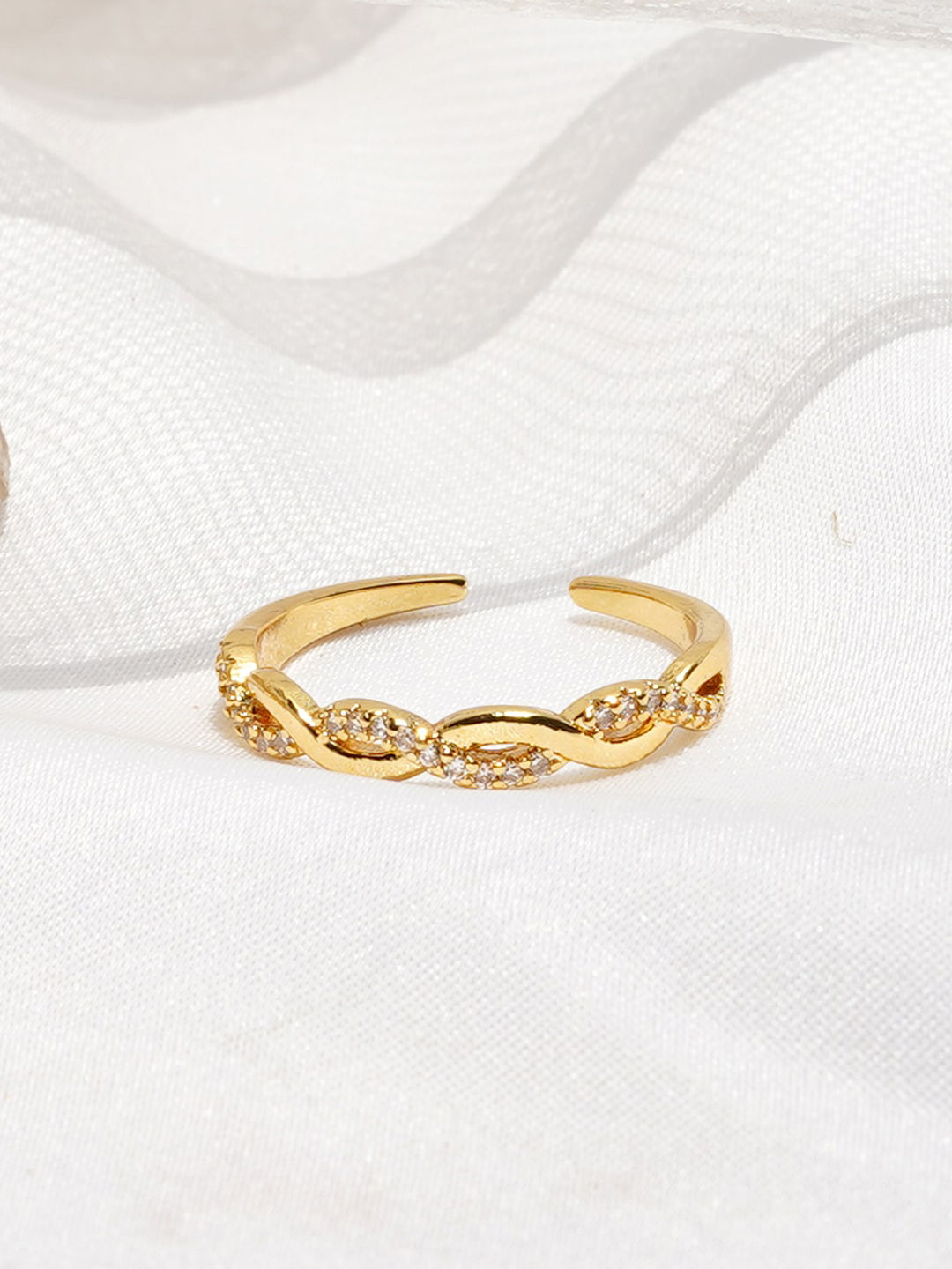 JOKER & WITCH Stone Studded Adjustable Finger Ring