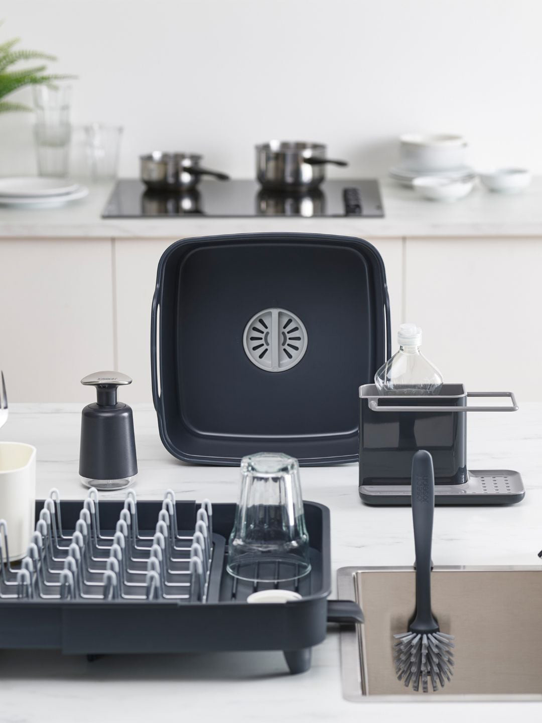 Joseph Joseph Grey Kitchen Sink Caddy With Sponge Holder