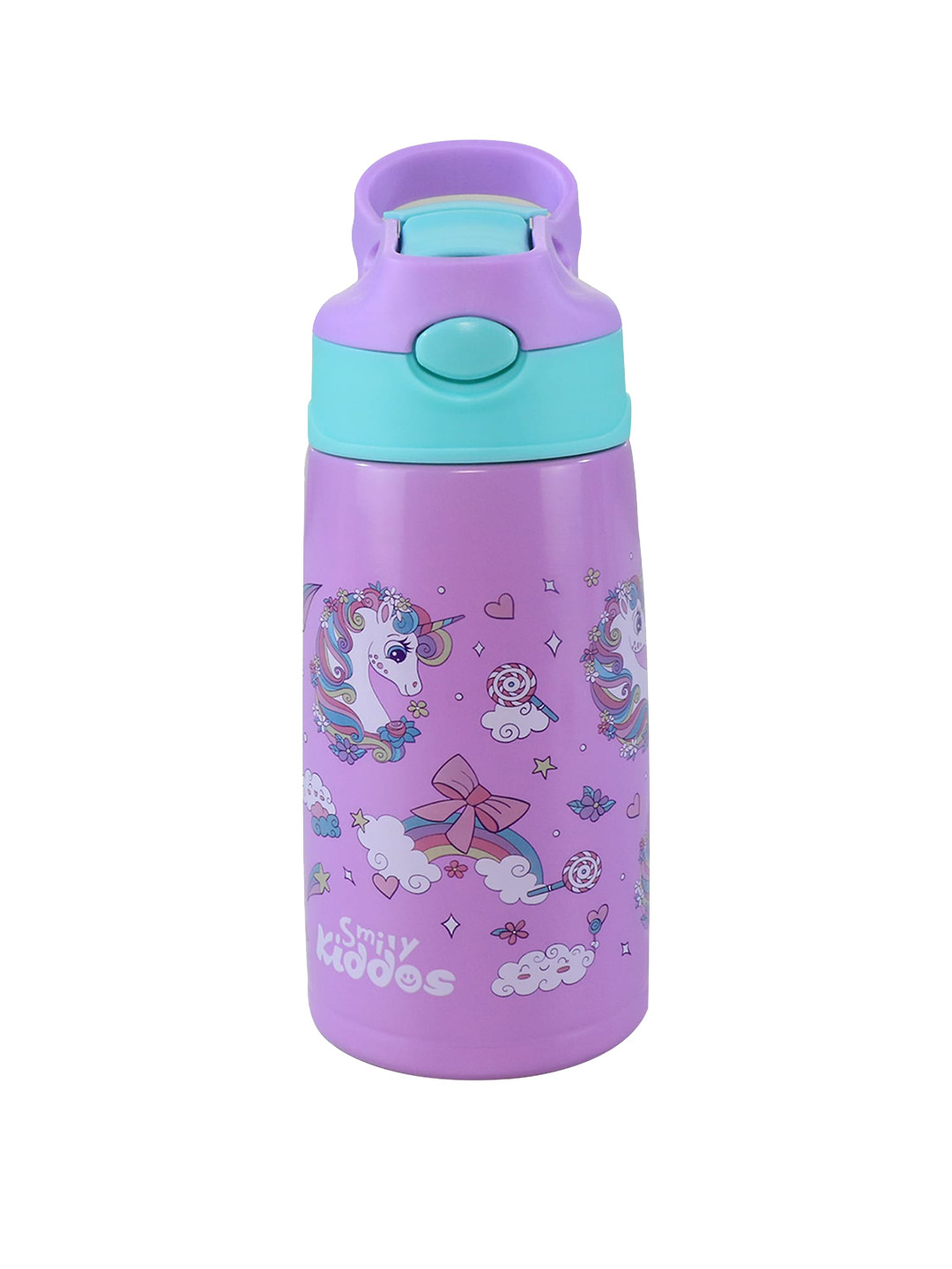 Smily Kiddos Unicorn Theme Stainless Steel Double Wall Vacuum Sipper - 450ml