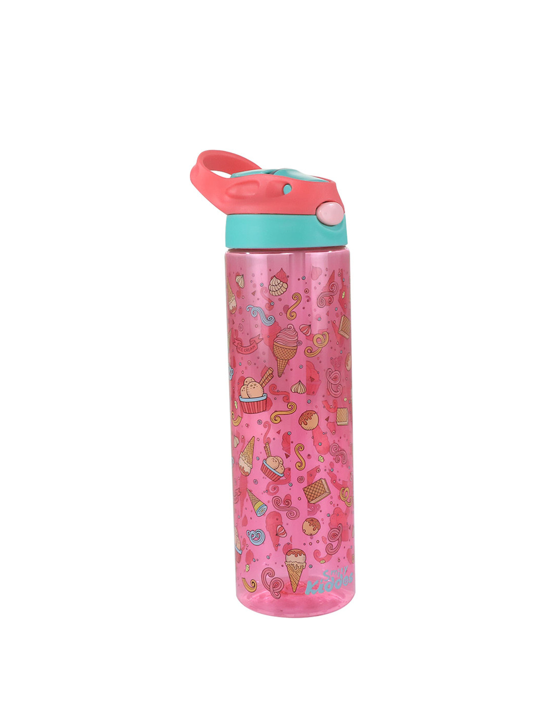 Smily Kiddos Ice Cream Pink Conversational Tritan Lockable Lid Sipper - 750ml