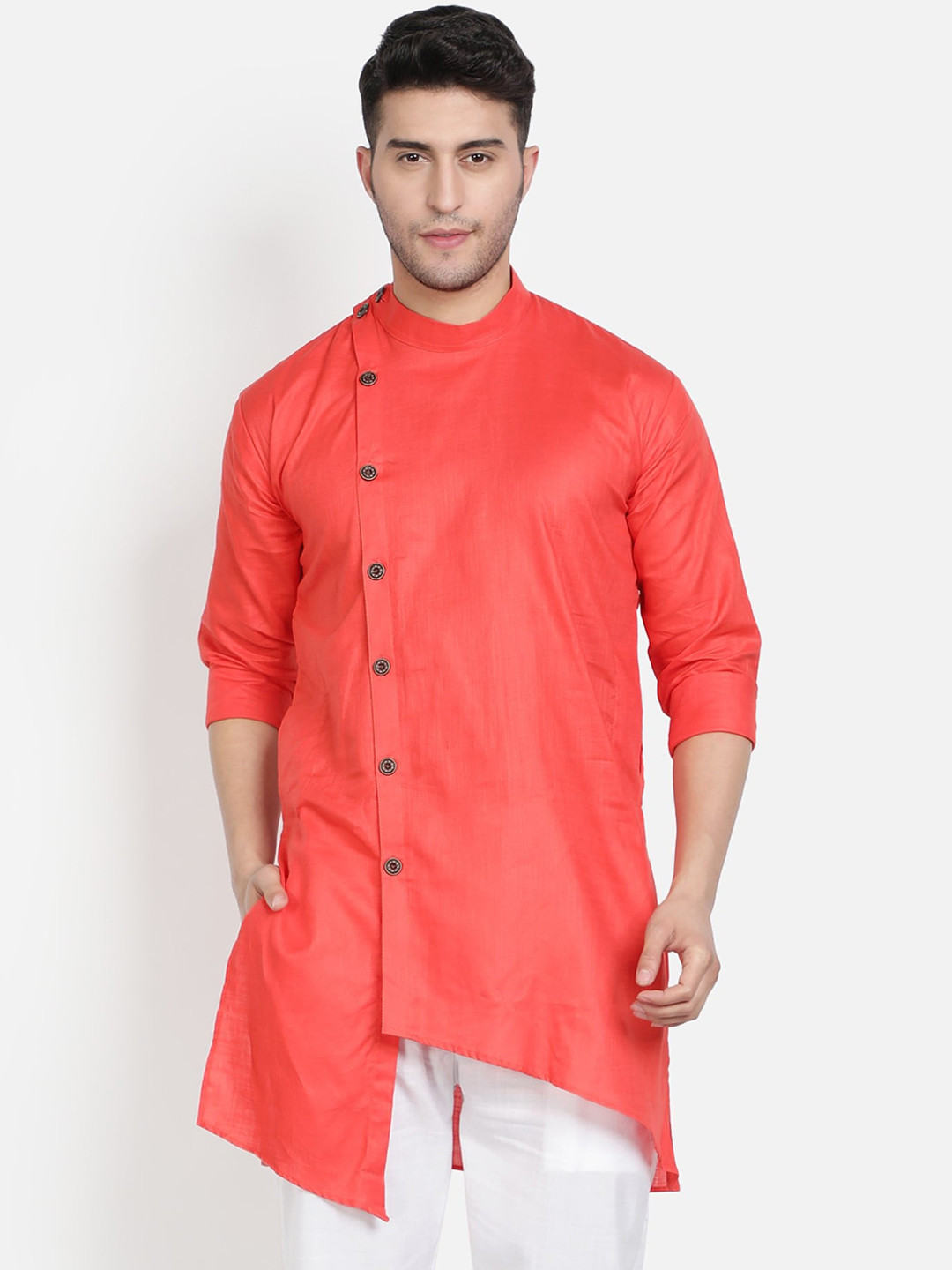 Armaan Ethnic Men Red Thread Work Kurta