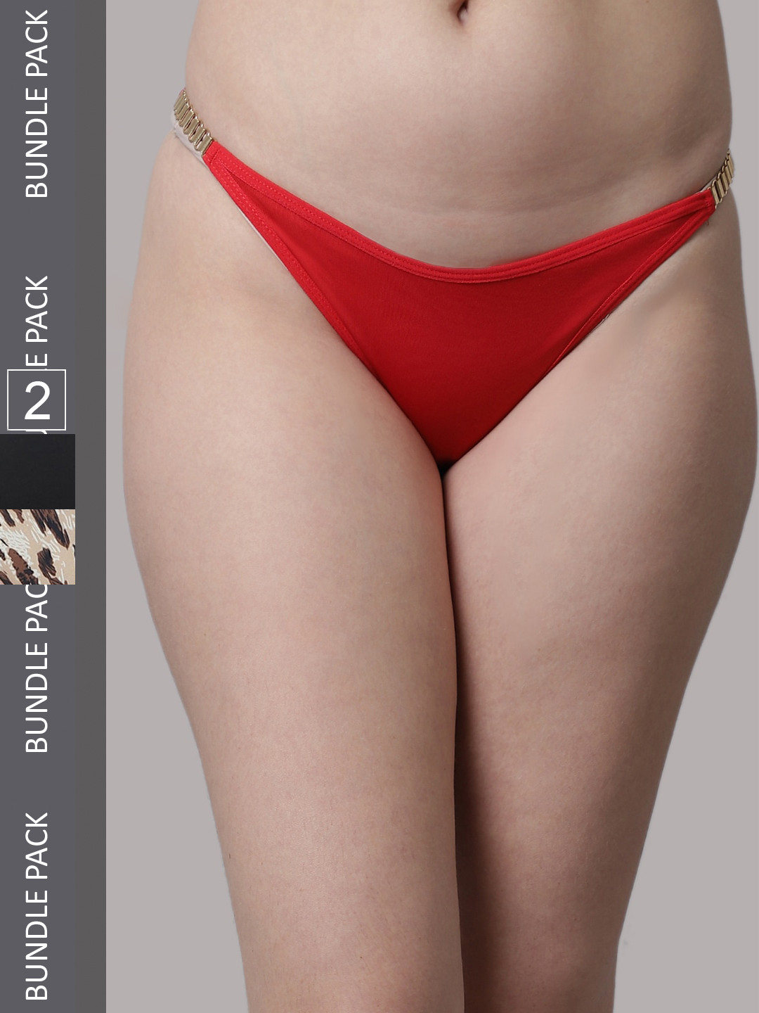 PrettyCat Women Pack Of 3 Printed Bikini Briefs PC-PA-6086