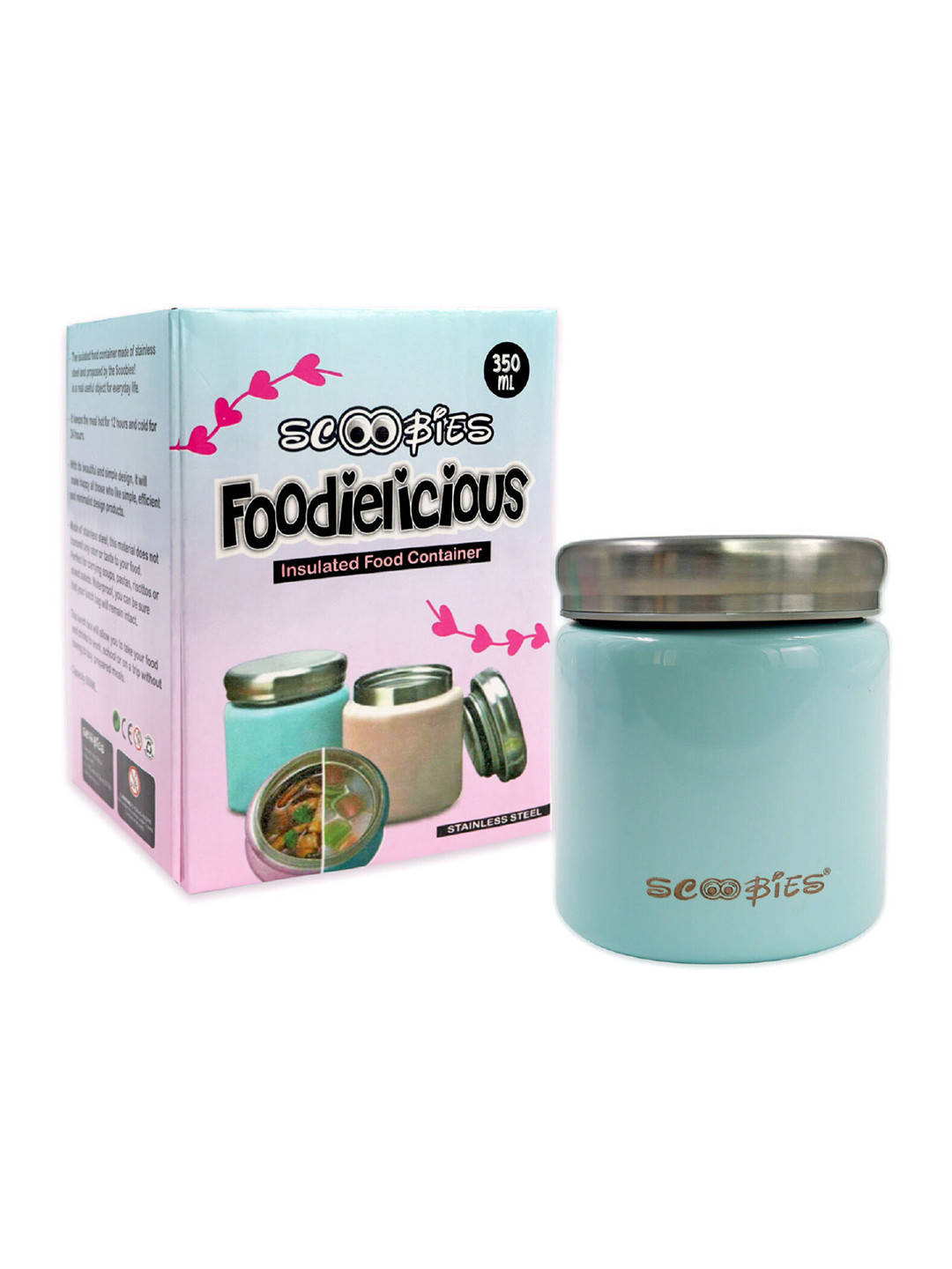 Scoobies Blue Metal Dishwasher Safe Screw Top Jar-350ml