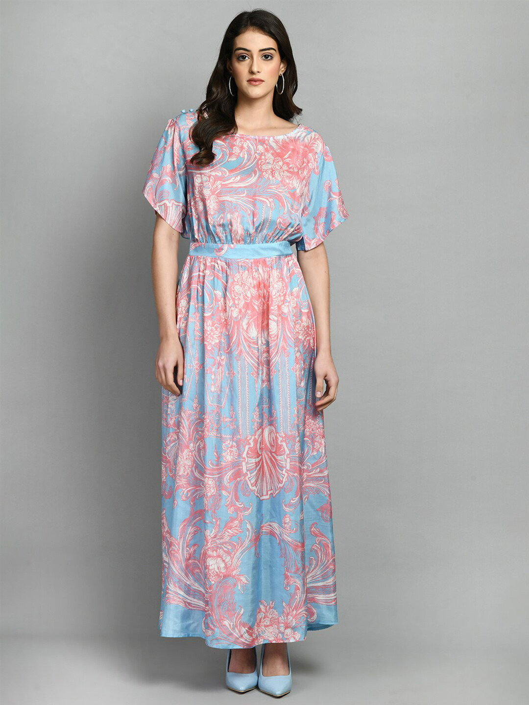 Fuchsia  Floral Maxi Dress