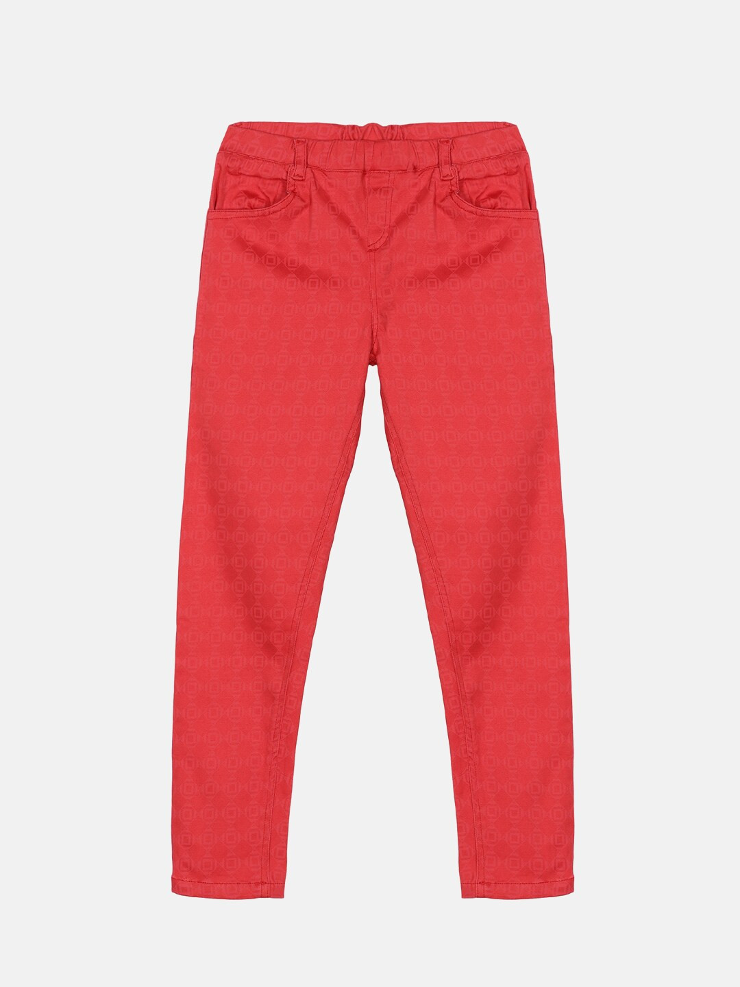 KiddoPanti Girls Geometric Printed  Jeggings