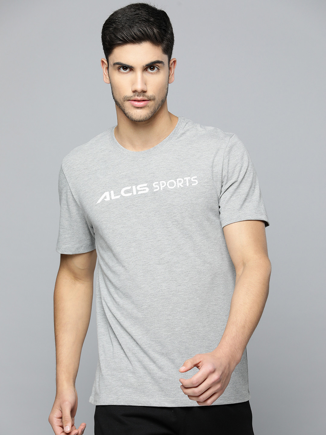 Alcis Men Typography Printed Anti Static Sports T-shirt