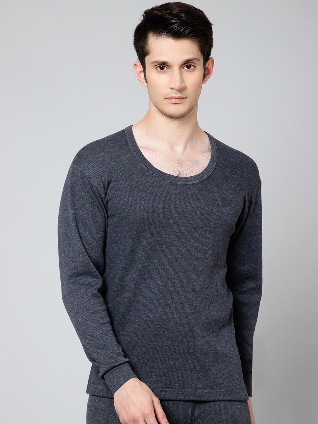 Cantabil Men Striped Woolen Thermal Tops