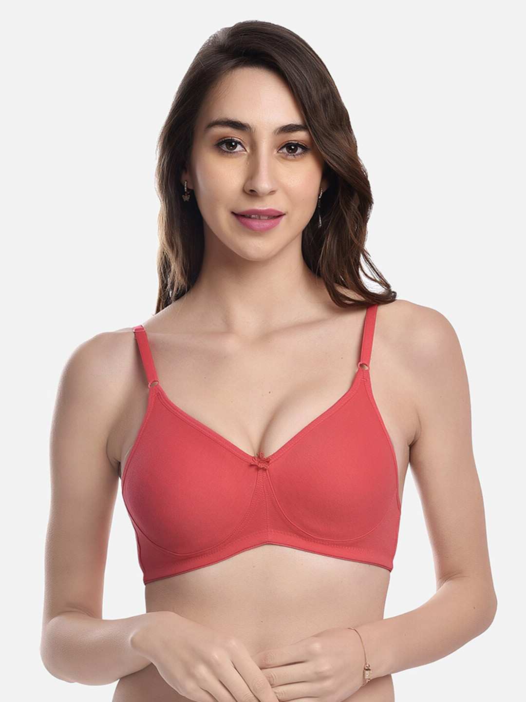 FIMS Seamless Non-Wired Non-Padded Bra NEW_Vidya_Bra_Orange_B