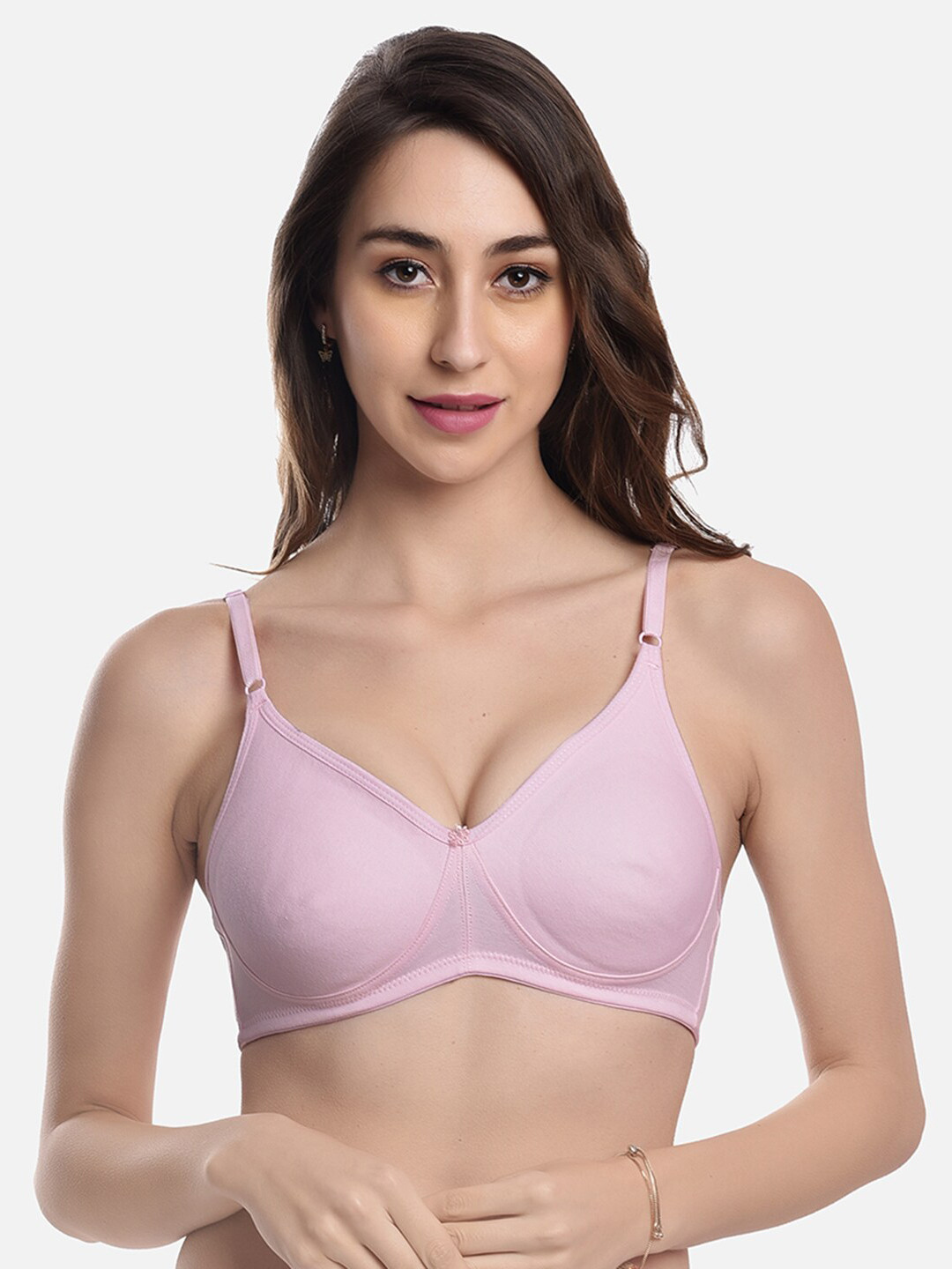 FIMS Non-Padded Seamless Bra NEW_Vidya_Bra_Pink_B