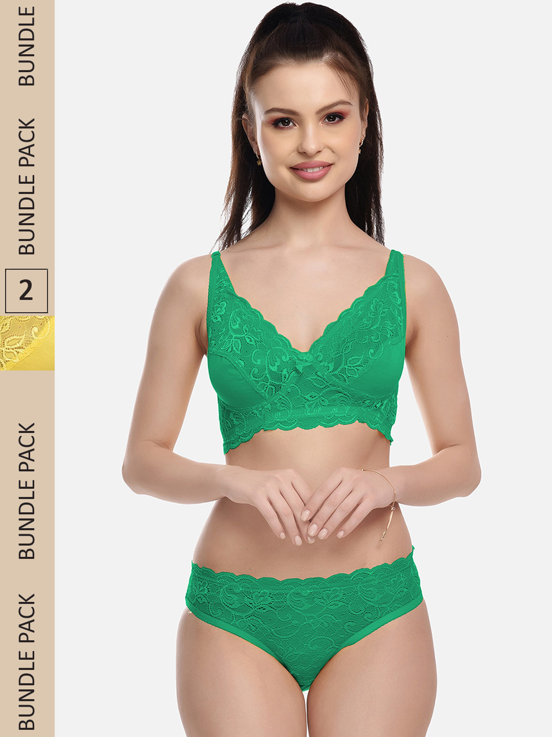 FIMS Women Pace Of 2 Lace Lingerie Set