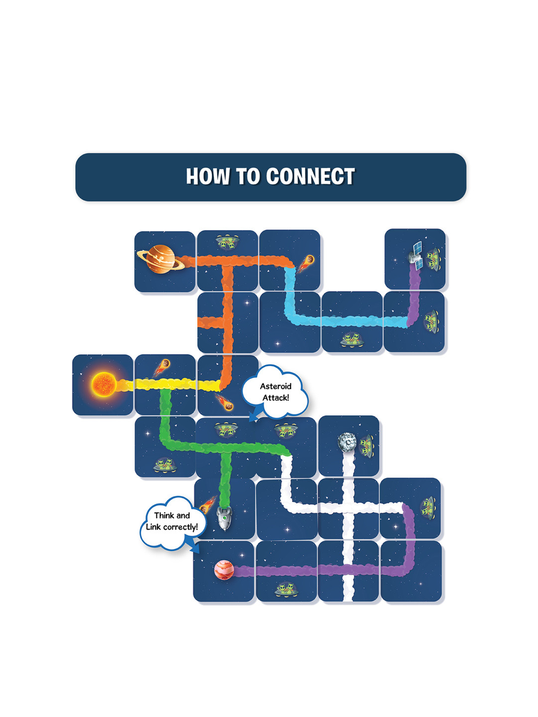 Skillmatics Kids Educational Game - Connectors Mission Space