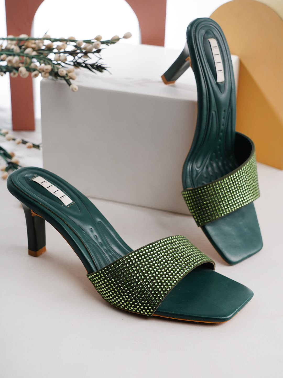 ELLE Embellished Platform Heels
