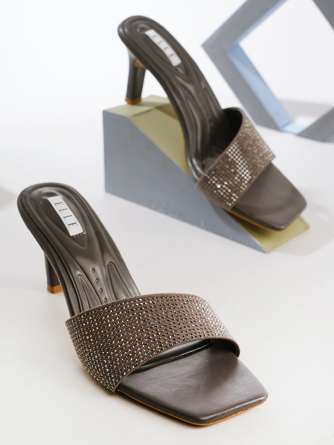 ELLE Embellished Platform Heels