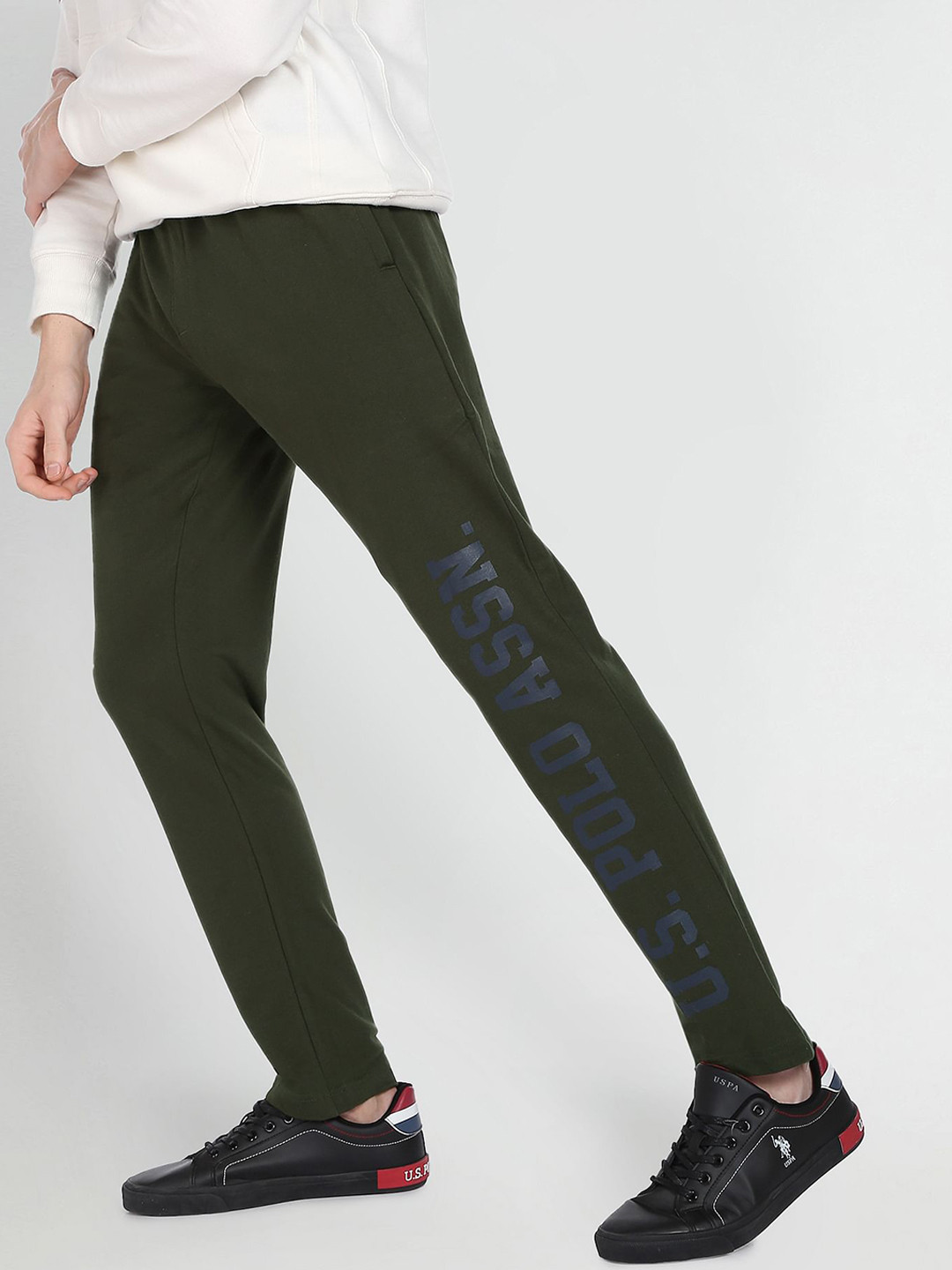 U.S. Polo Assn. Denim Co. Men Straight-Fit Pure Cotton Sports Track Pants