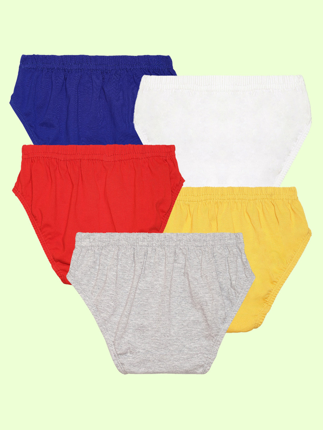 NUSYL Boys Pack Of 5 Pure Cotton Basic Briefs NUBCBRFPO5.0026