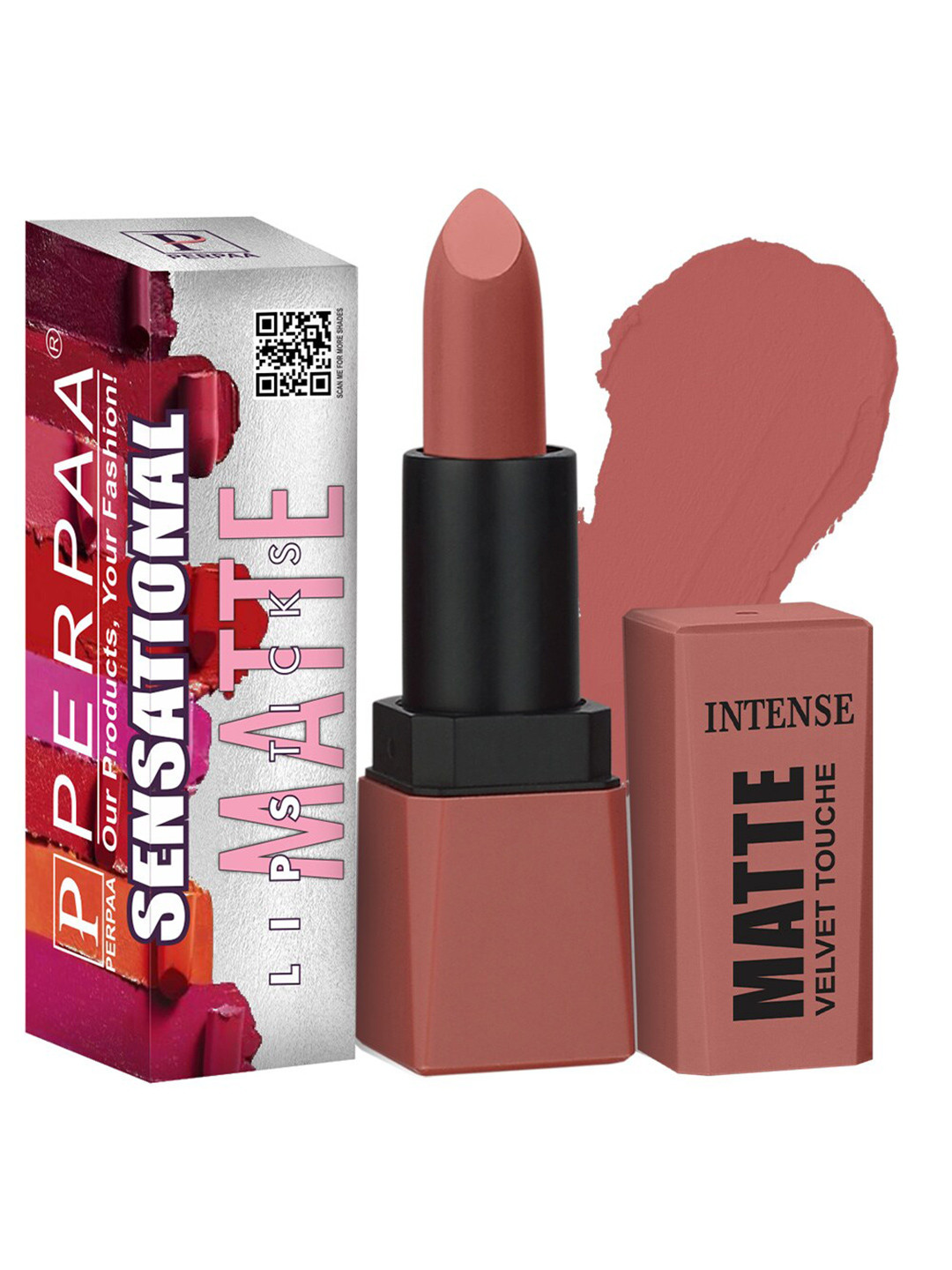 PERPAA Sensational Creamy Matte Long Lasting Lipstick with Vitamin E - Next To Nude 306