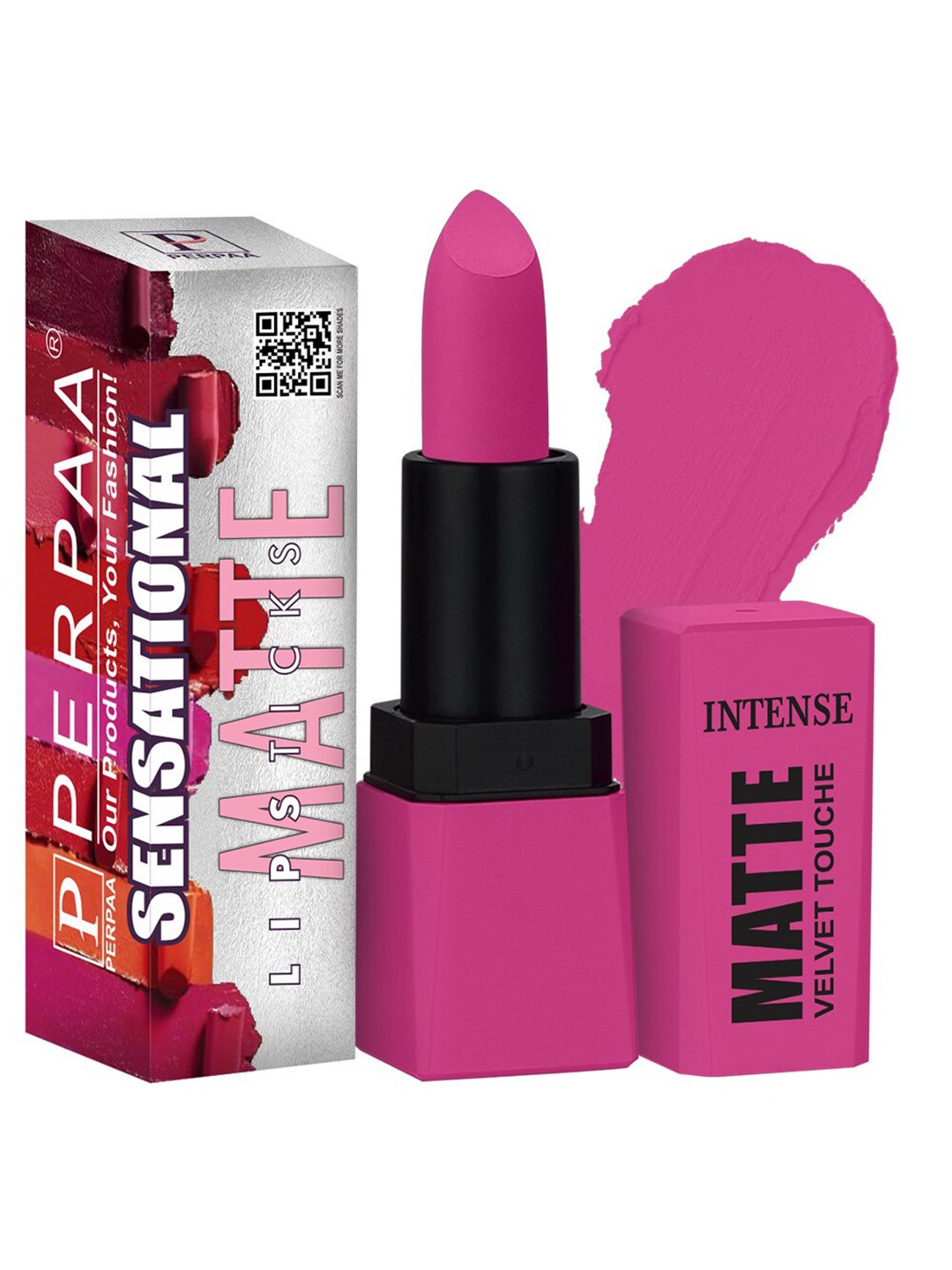 PERPAA Sensational Creamy Matte Long Lasting Lipstick with Vitamin E - Perfect Pink 309