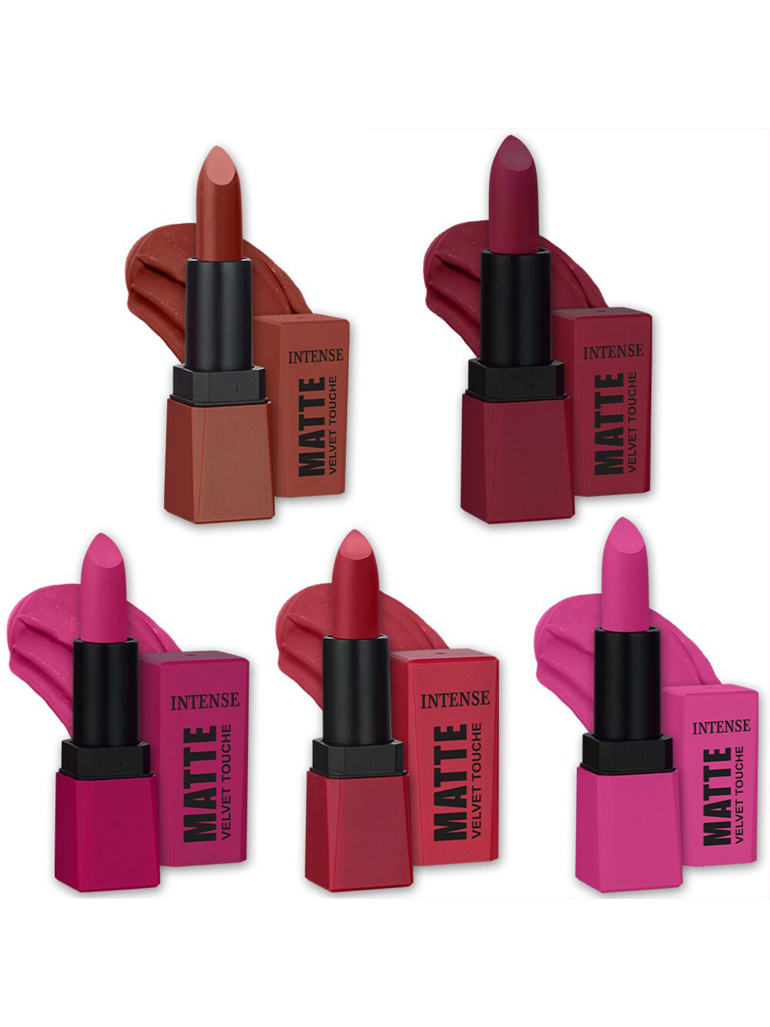 PERPAA Set Of 5 Sensational Creamy Matte Long Lasting Lipsticks