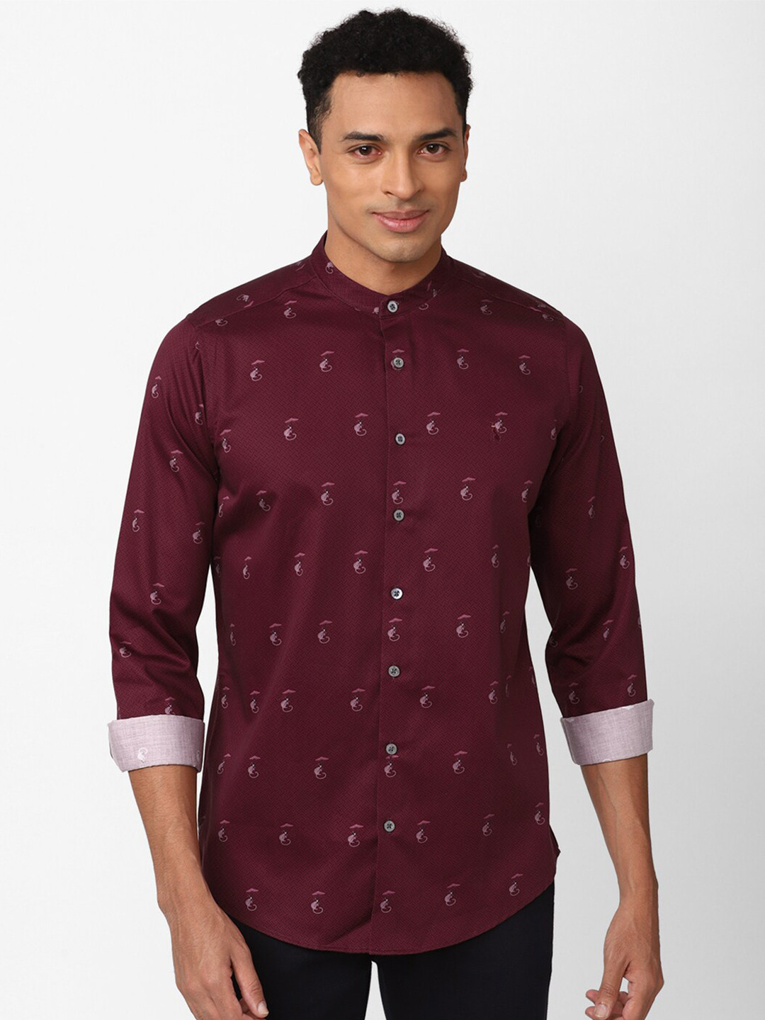 SIMON CARTER LONDON Men Printed Casual Cotton Shirt