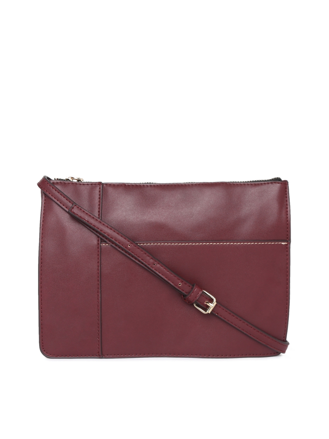 Mango maroon outlet solid sling bag