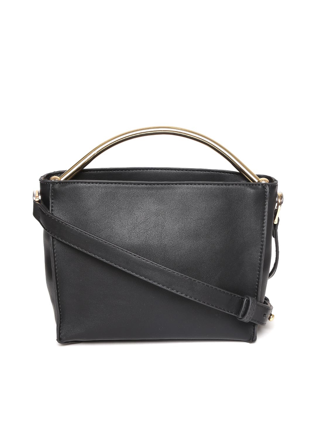 Mango Black Solid Handbag With Sling Strap Handbags For Women Image
