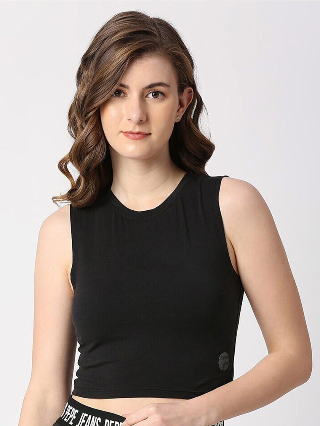 Pepe Jeans Tank Crop Cotton Top