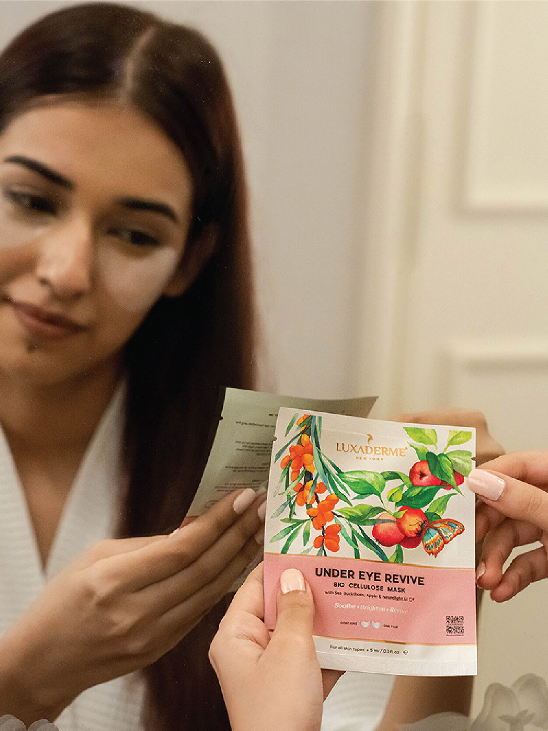 LuxaDerme Set Of 5 Under Eye Revive - Bio Cellulose Serum Sheet Mask 5 ml