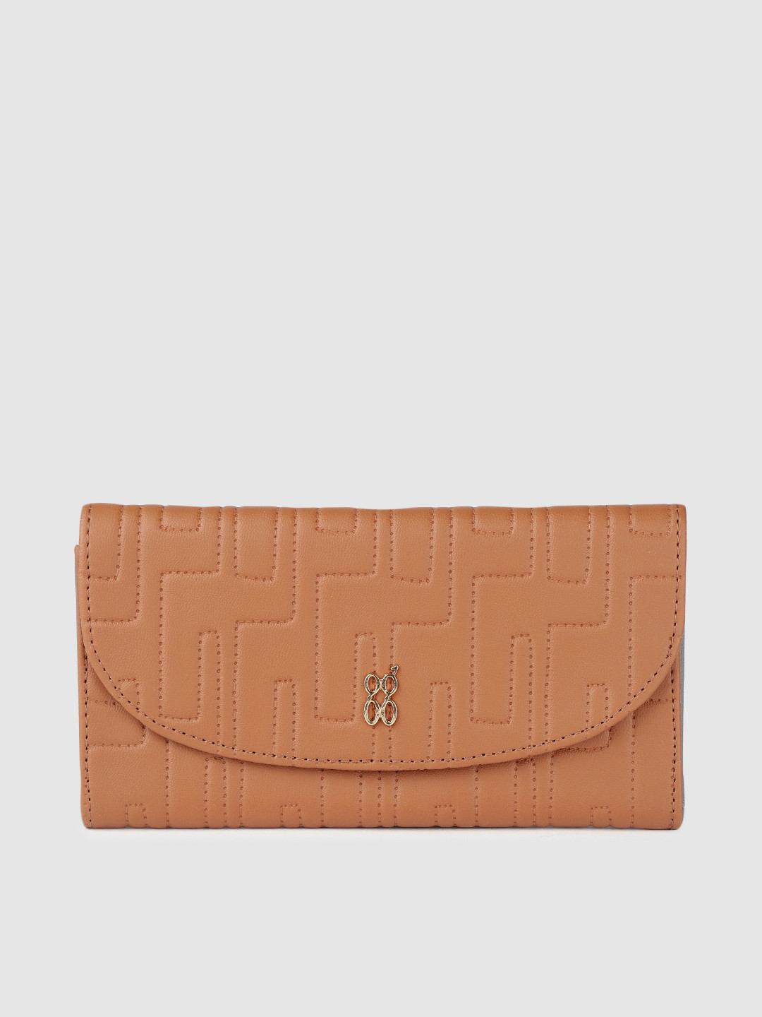 Baggit Women Woven Design PU Three Fold Wallet