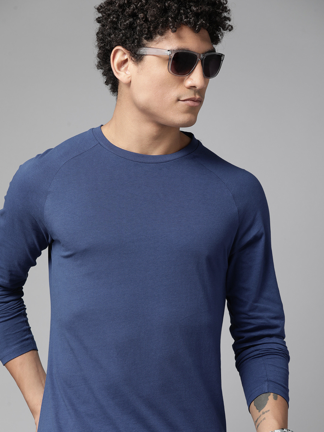 Roadster The Lifestyle Co. Raglan Sleeves Pure Cotton T-shirt