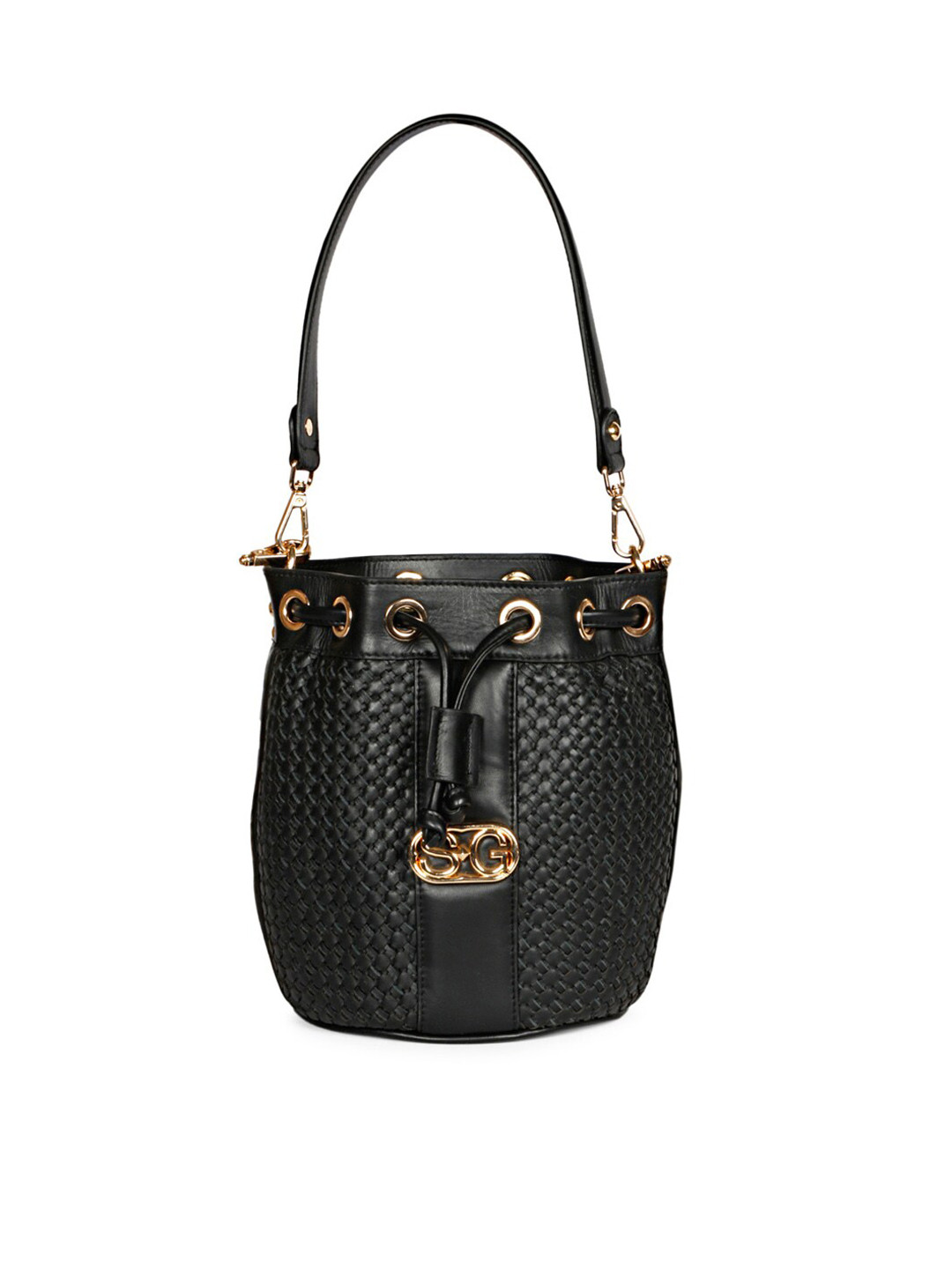 Saint G Textured Leather Bucket Sling Bag