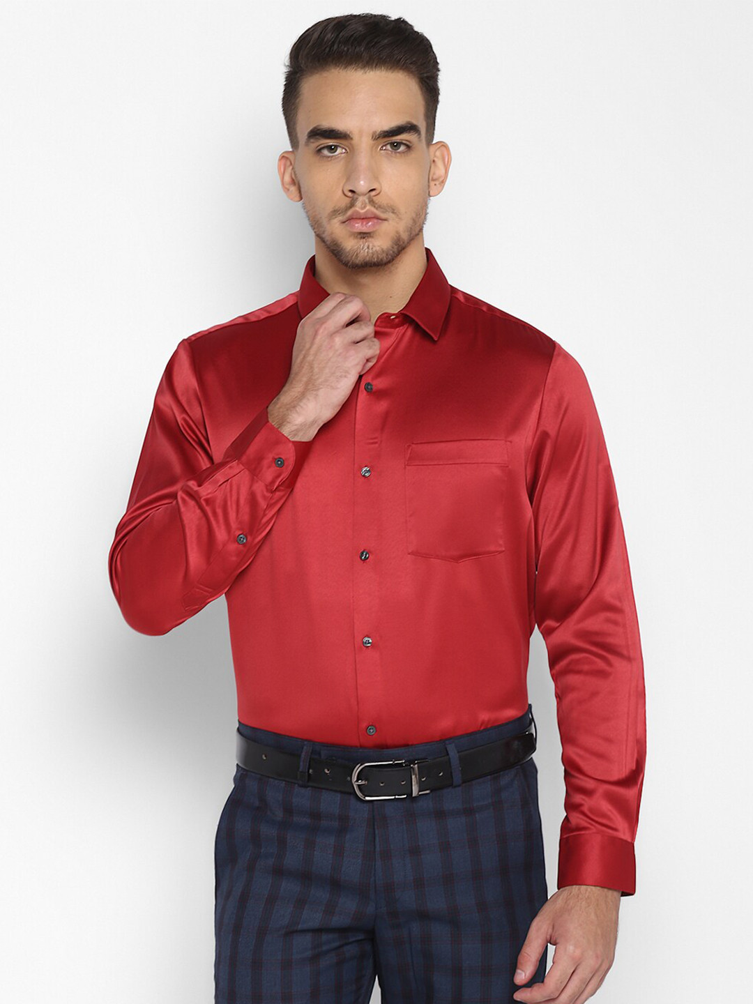 Turtle Men Premium Slim Fit Party Satin Shirt