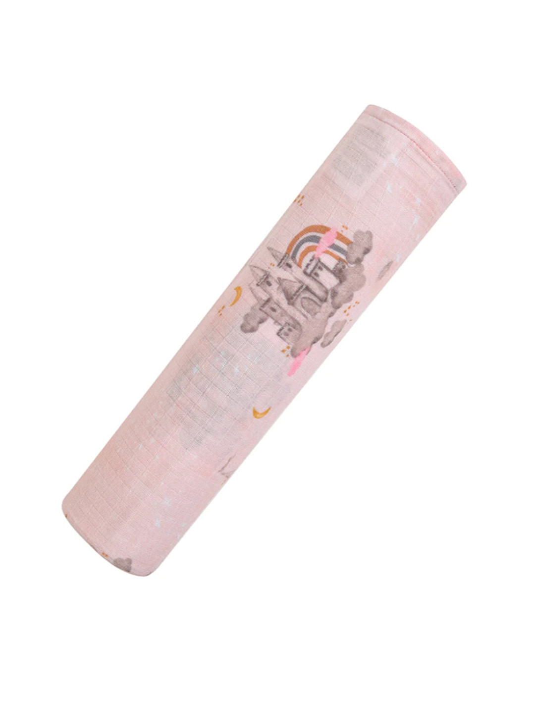 Malabar Baby Infants Cotton Swaddle - Pink Castle