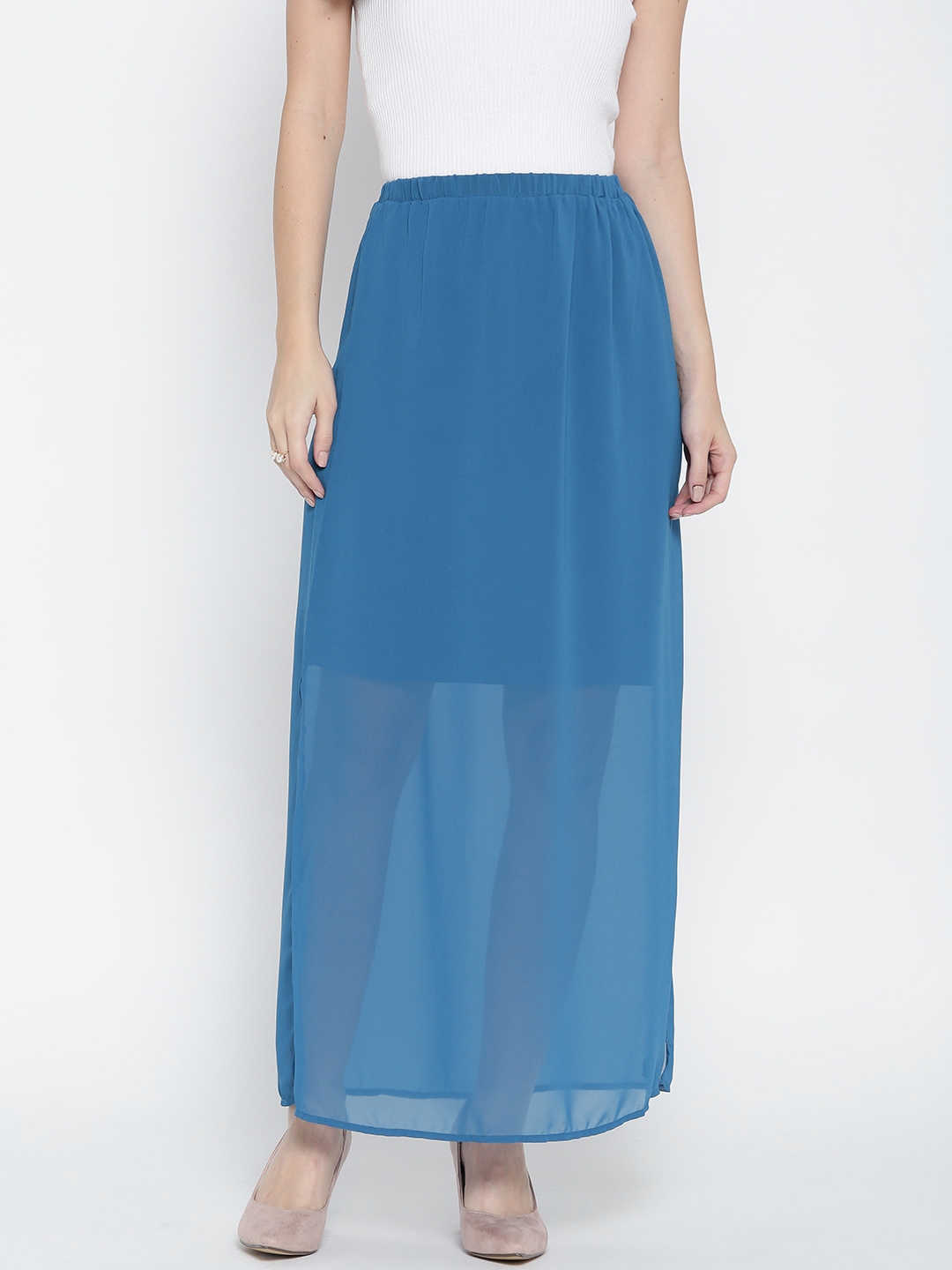 cobalt blue maxi skirt