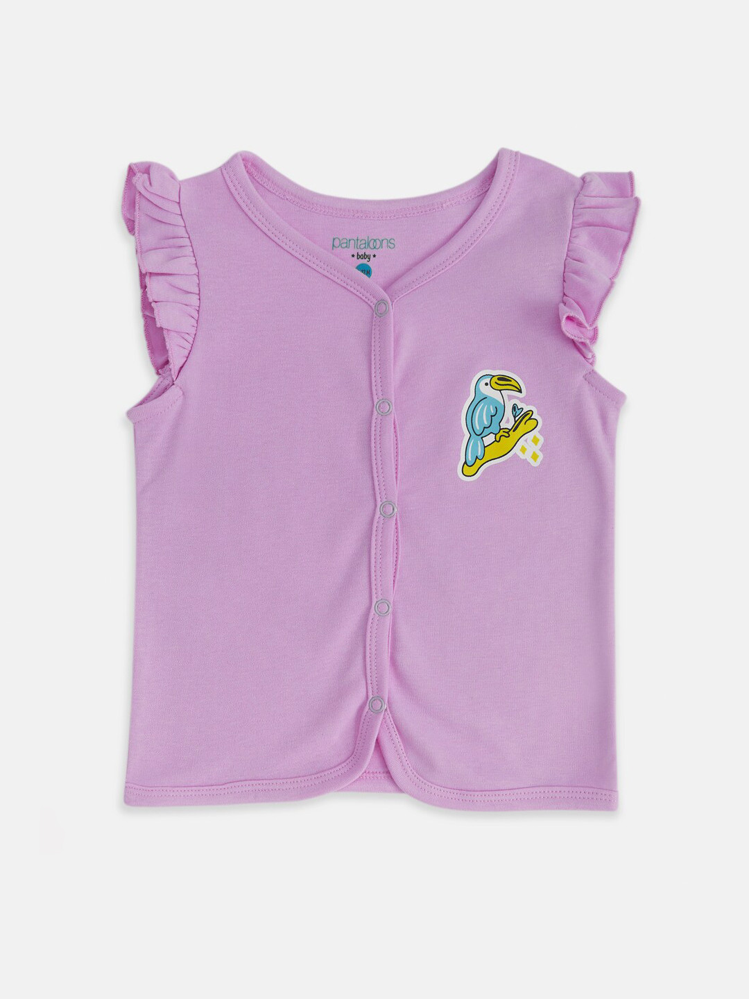 People Men V-Neck Flutter Sleeves Cotton T-shirt