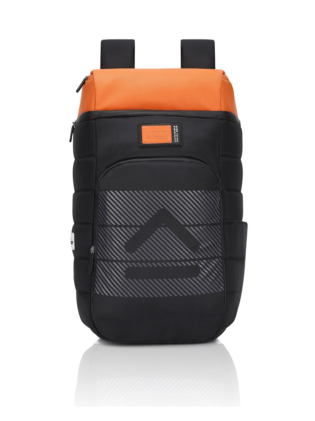 uppercase Unisex Black & Orange Backpack