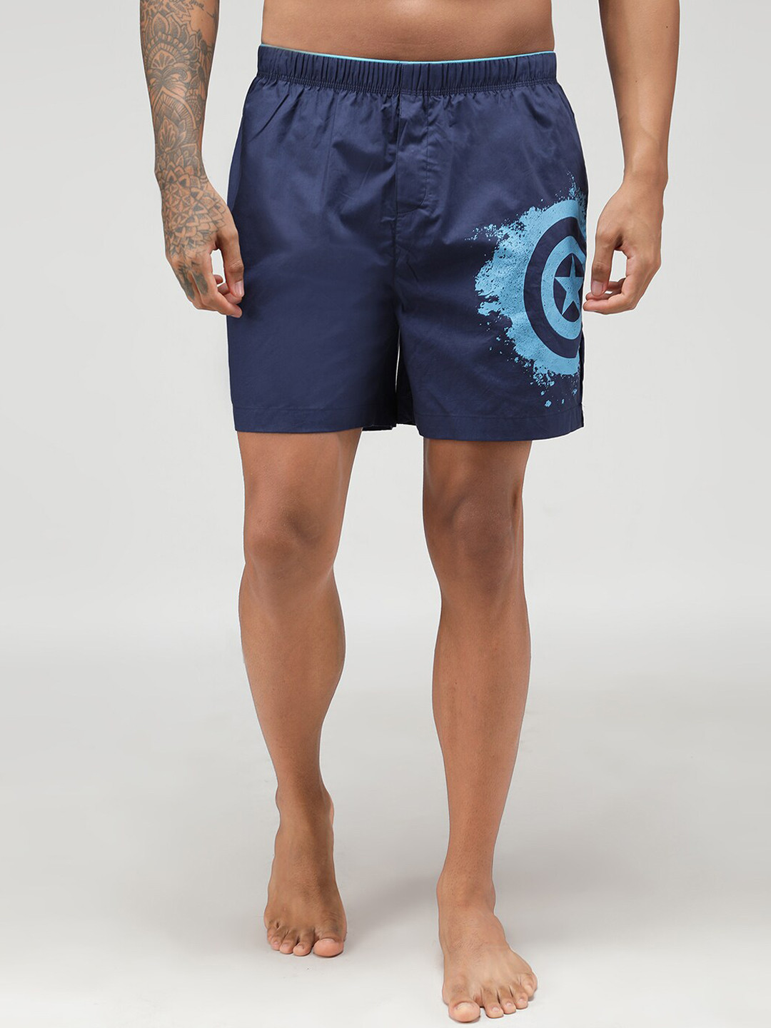 Zoiro Men Captain America Printed Pure Cotton Boxer ZOIROMARVEL#M34