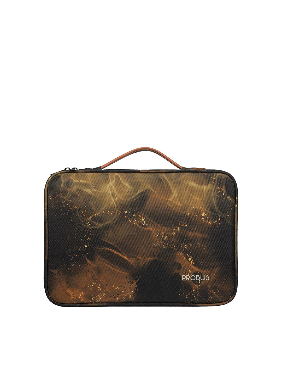 PROBUS Unisex Brown & Black Printed Laptop Sleeve