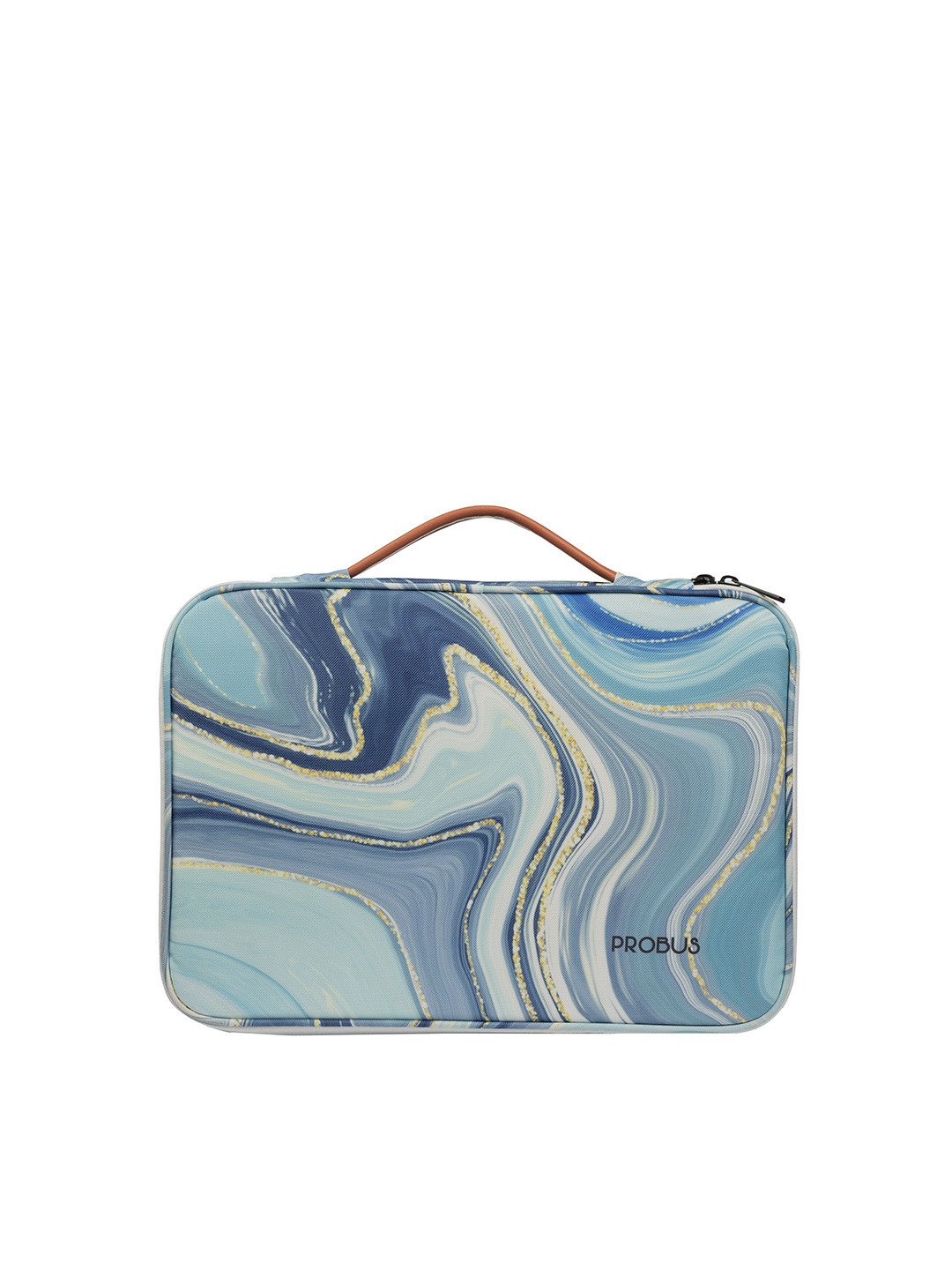 PROBUS Unisex Blue & White Printed Laptop Sleeve