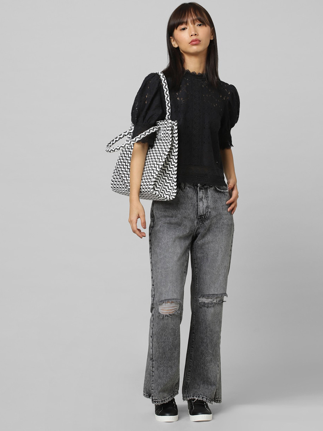 ONLY Self Design Puff Design Top